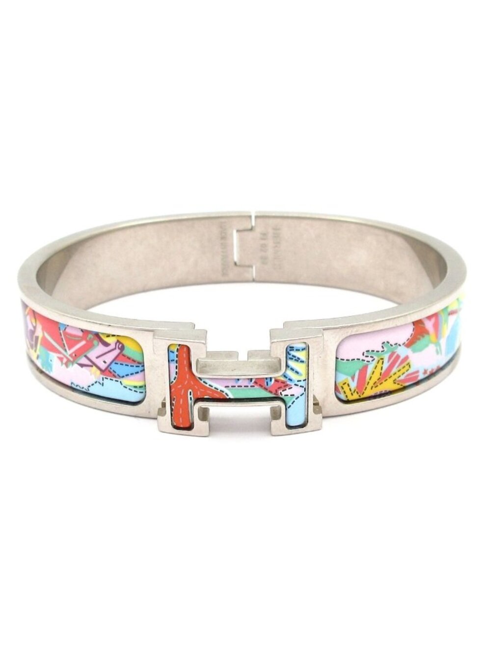 Hermes Bangle Clic H Silver Multi Bracelet